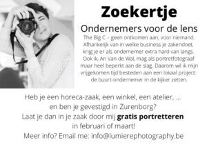 #ondernemersvoormijnlens An Van de Wal LumierePhotography portretfotograaf Antwerpen Ondernemers gezocht